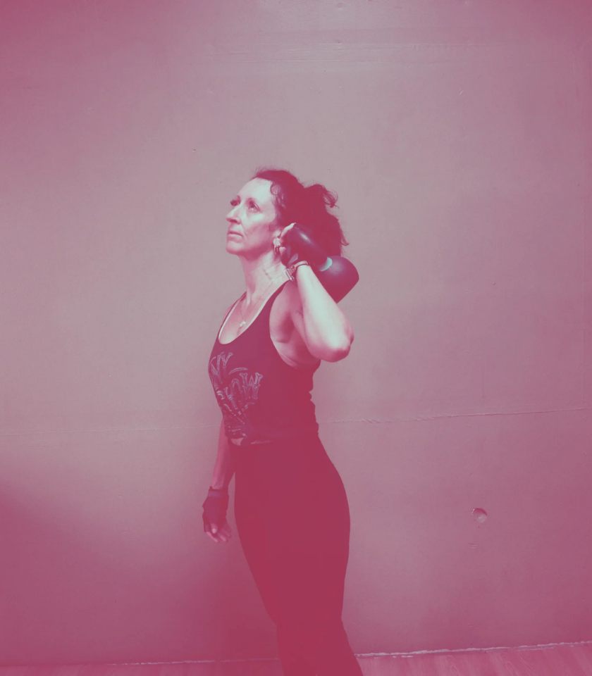 A woman in a quiet, thoughtful moment